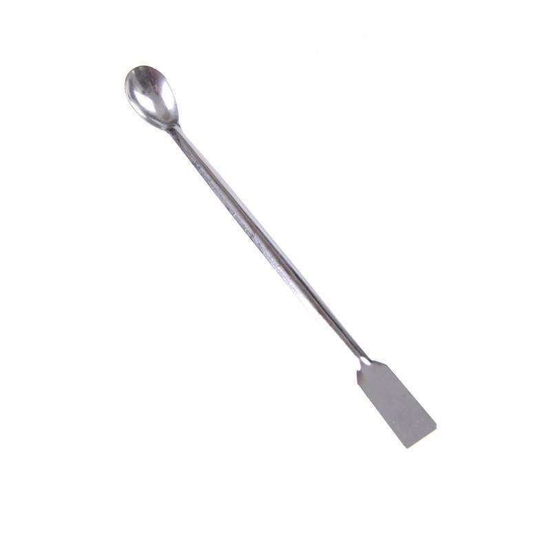 SUCAN Edelstahl Hornlöffel 200 Mm – Medizinische Schöpfkelle Mit Spachtel – Für Chemie, Labor & Apotheke