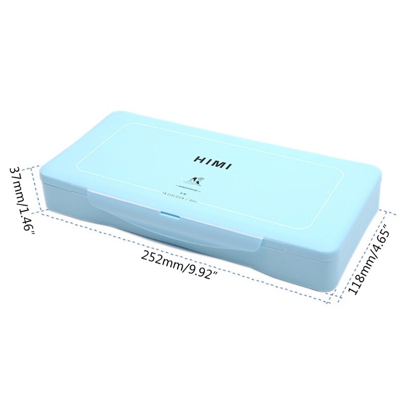 Gouache – ensemble de peinture 18 couleurs vives, Non toxique, avec étui Portable, Palette de Pigments, papeterie artistique scolaire