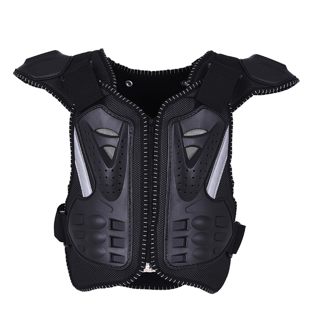 4-15 Years Children Full Body Protector Vest Armor Kids Motocross Armor Jacket Chest Spine Protection Gear Anti-fall: black