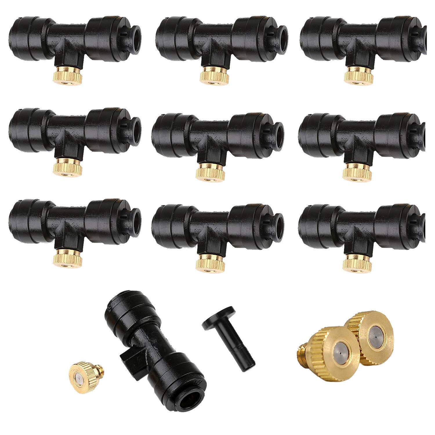 Kit de boquillas de nebulización, sistema de nebulización para Patio, sistema de refrigeración al aire libre, rociador de agua para jardín: Default Title