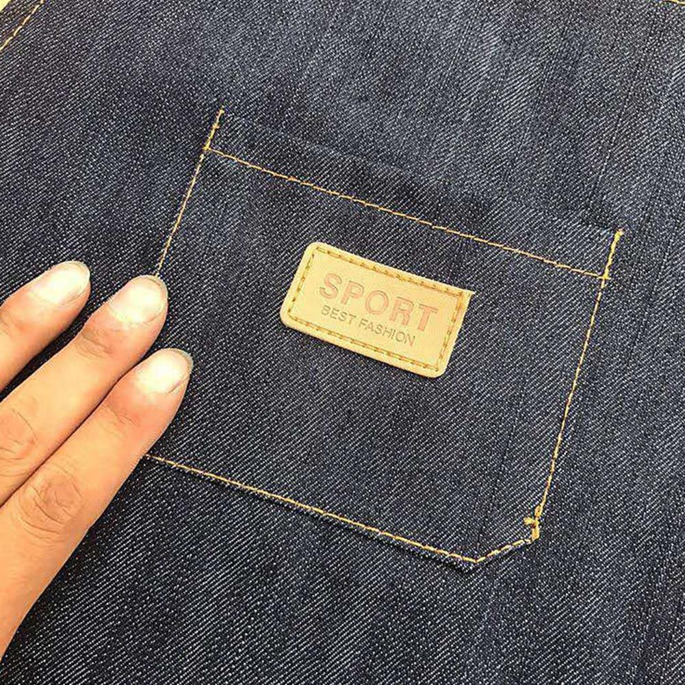 Voksenforkle, justerbart denimforkle for husholdning med lommetilbehør for kvinner, mørkeblå
