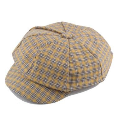 Casquette Tartan Check Gavroche Lipodo – Femme/Homme, Laine Chaude, Doublure Matelassée, Made In Italy