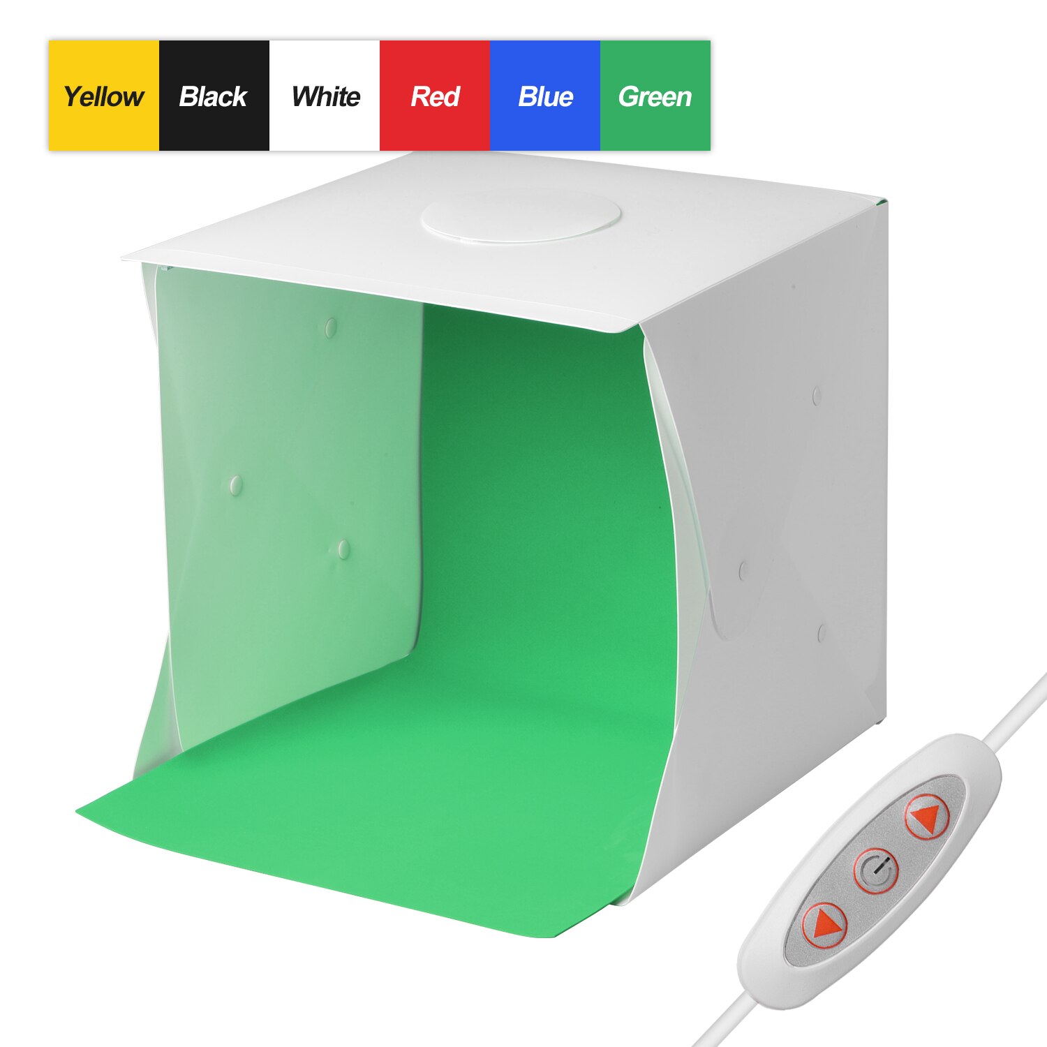 40*40*40cm foldbare led lys telt foto shooting box softbox lightbox usb drevne baggrunde rød/grøn/blå/gul/hvid/sort