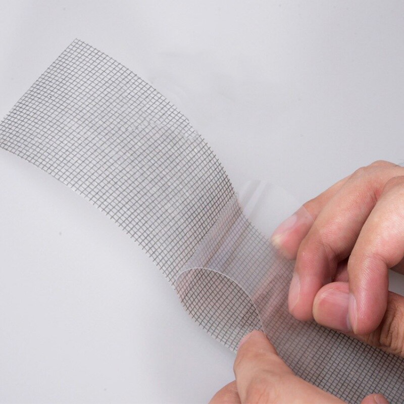 Reparatietape voor gaasschermen, zelfklevend van glasvezel, gaten afdekken voor thuis, raam, deur, horaccessoires, muggen, insecten
