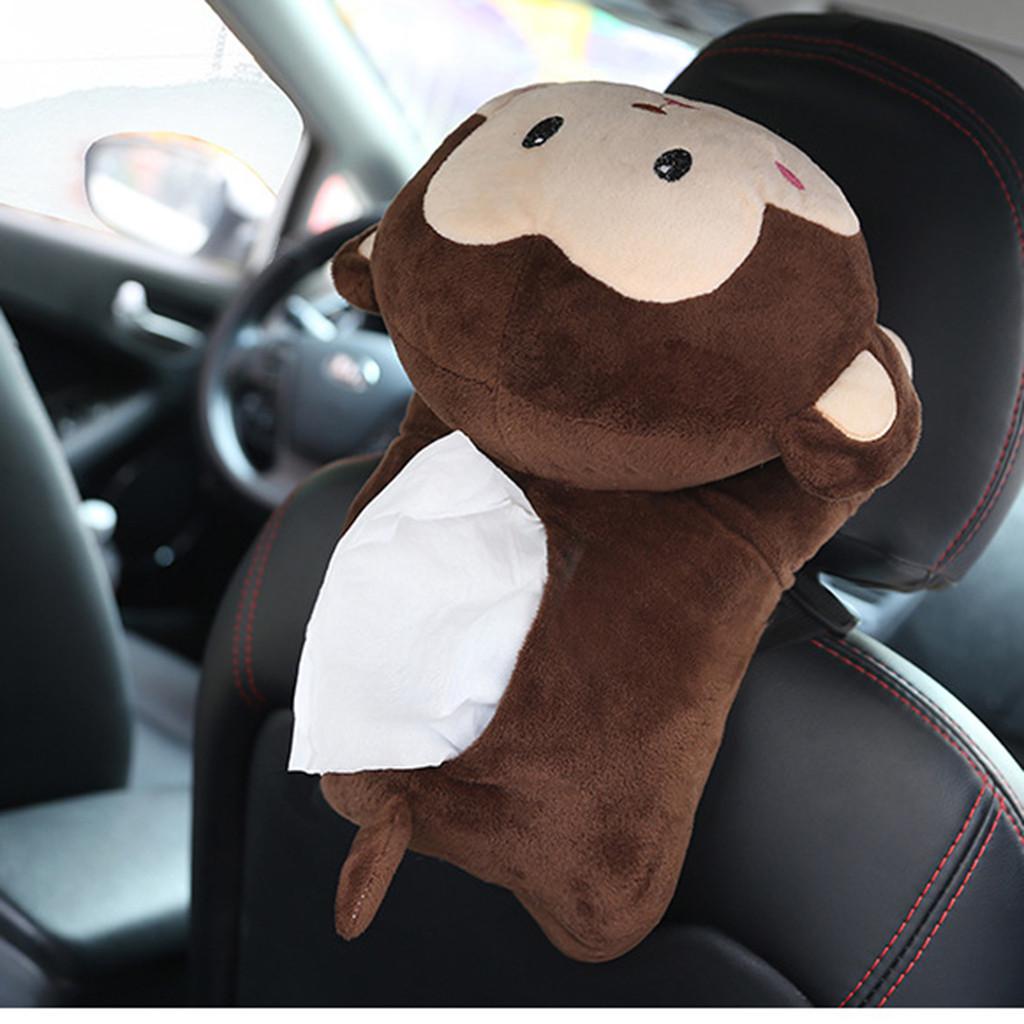 1pcs Useful Animal dolls Tissue Box Paper Napkin Holder Case Home Car Decor Car Use Cute Animal Doll Car Tissue Box B1: type2 A