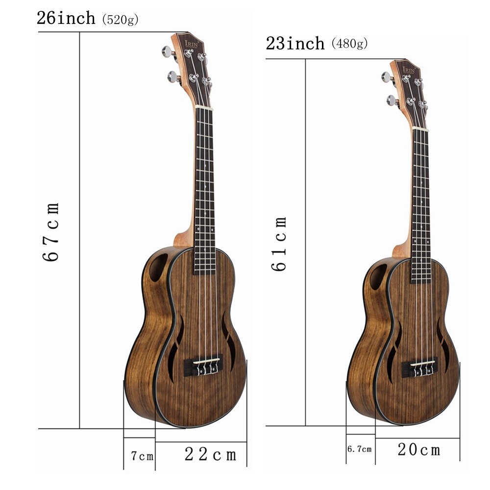 23 / 26 zoll Ukulele Full Pack Konzert Tenor Musical Nussbaum Holz 18 Fret Vier Saiten Hawaii Mini Gitarre ukulele Teile