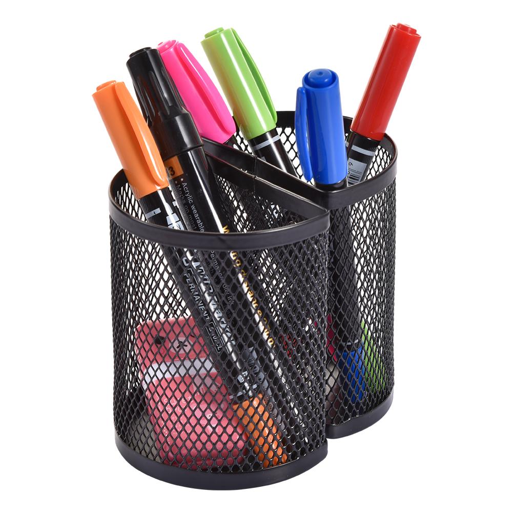 Metal Wire Mesh Magnetic Basket Pen Holder Storage Box Pen Pencil Organizer For Whiteboard Refrigerator Locker Accessories