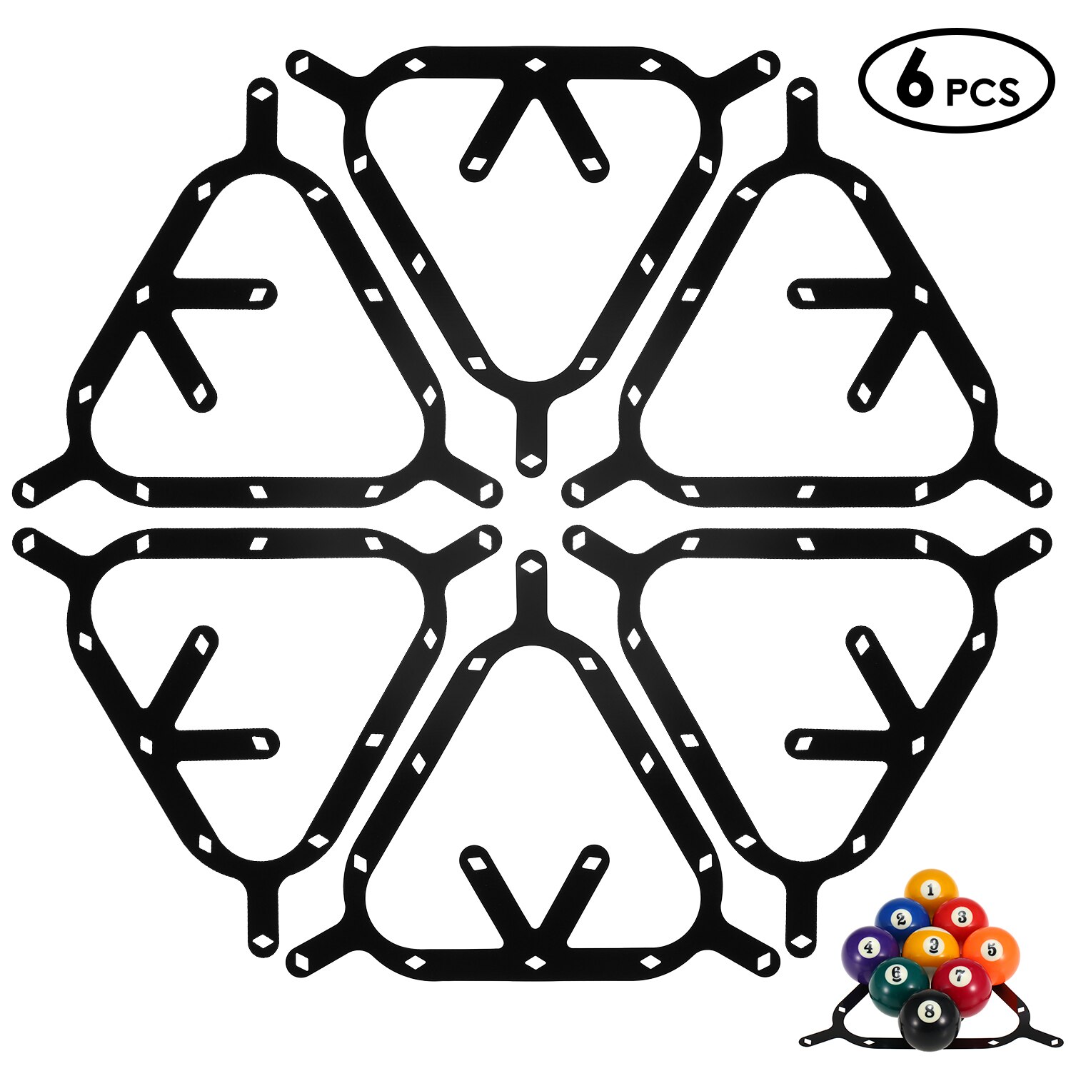Stojak bilardowy 6 sztuk magiczna kula stojak bilardowy stojak na stół stojak na kule stojak na kule kula bilardowa akcesoria: Billiard Rack 4