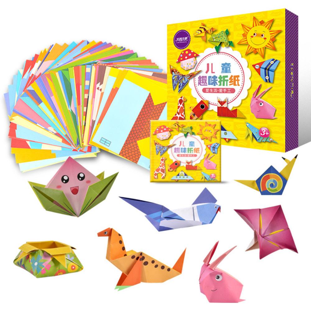 152 Sheets 3D Kids Origami Cartoon Animal Book Folding Paper for Children DIY Crafts Paper Art Projects Early Educational Toys