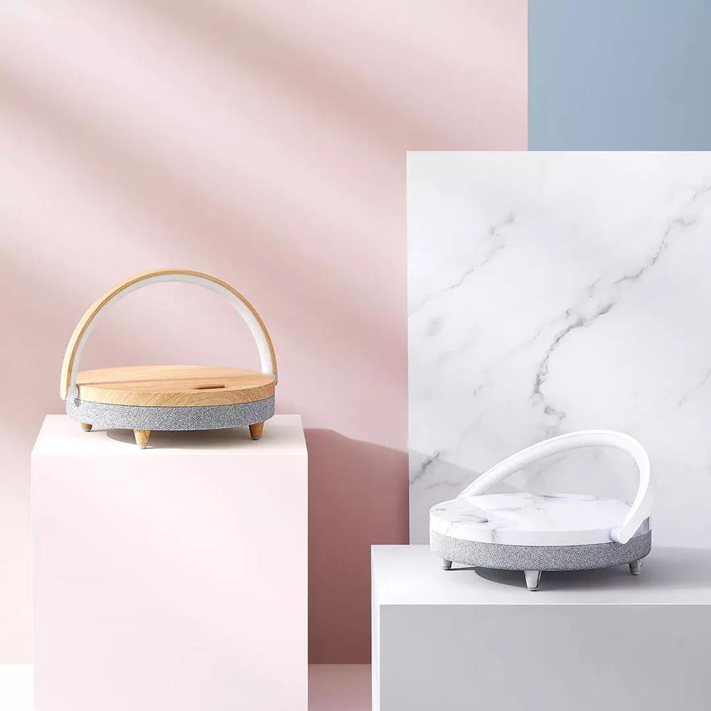 Youpin Ezvalo Draadloze Opladen Muziek Bureaulamp Drie-Speed Dimmen Bluetooth 5.0 Speaker Type-C Opladen Telefoon Houder