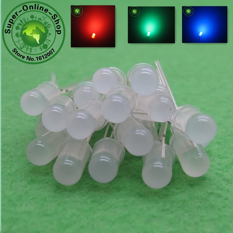 20 pcs LED 5mm RGB Diffused COMMON Anode +20 pcs LED 5mm RGB Diffused COMMON Cathode 4Pins RGB Tri Color Emitting Diodes