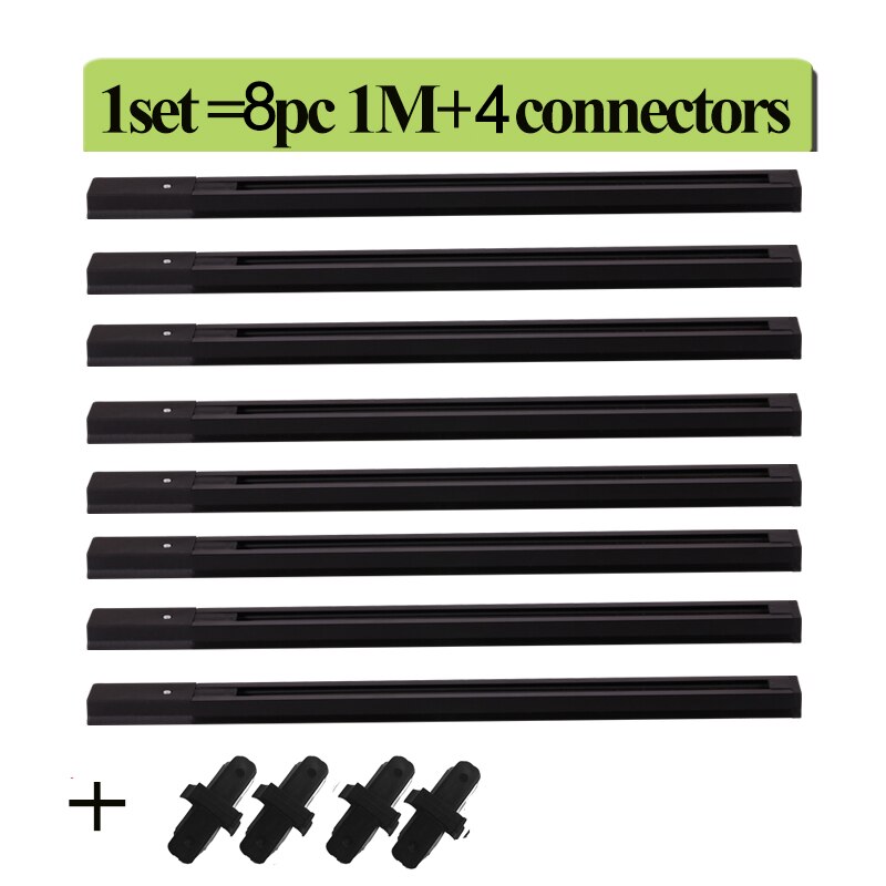 0.5M 1M Track Rail 2 Wire System Aluminum led Track Light Rail Universal Rail Connector Circuit Rails For LED Track Spotlight