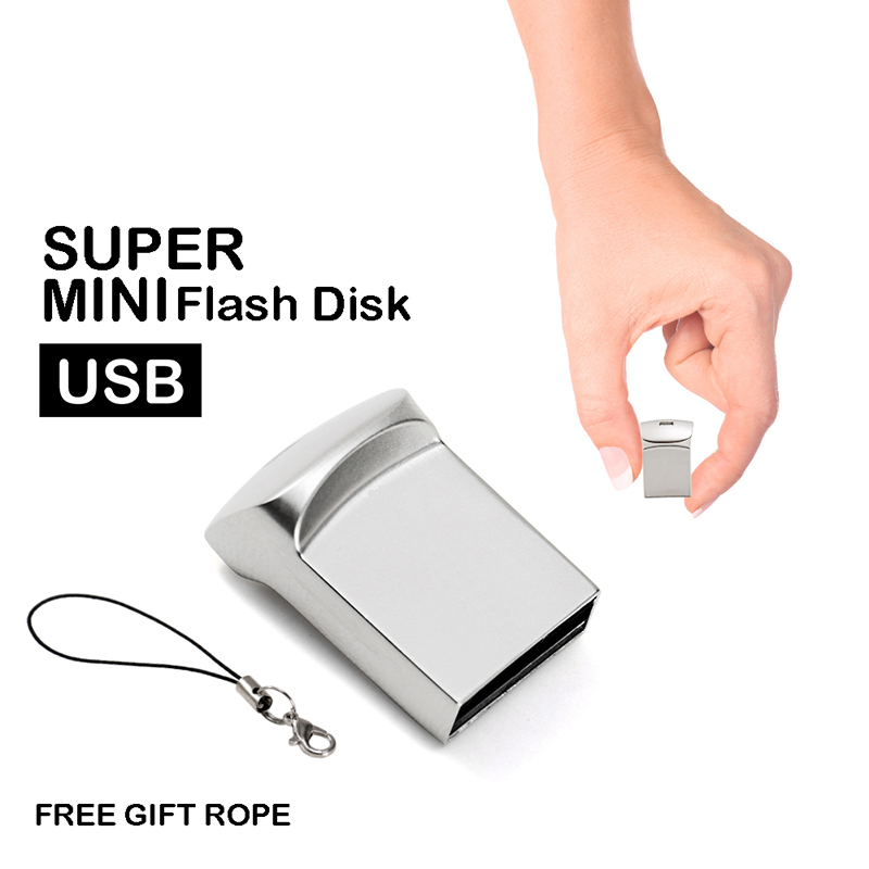 Mini Metal USB Flash Drives 128GB Business Memory Stick 64GB Black Pen Drive 32GB Silver Storage Devices 16GB