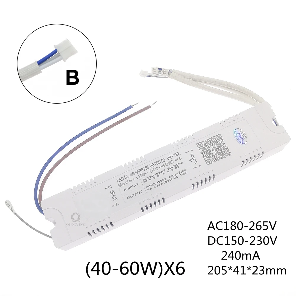 1 stücke AC220V 2,4G RF Fernbedienung Intelligente LED-treiber 12-40 W 36-50 W 40-60 W 50-72 W X2 X4 X6 X8 240mA Dimmen Fahrer: verrotten / 1 Watt