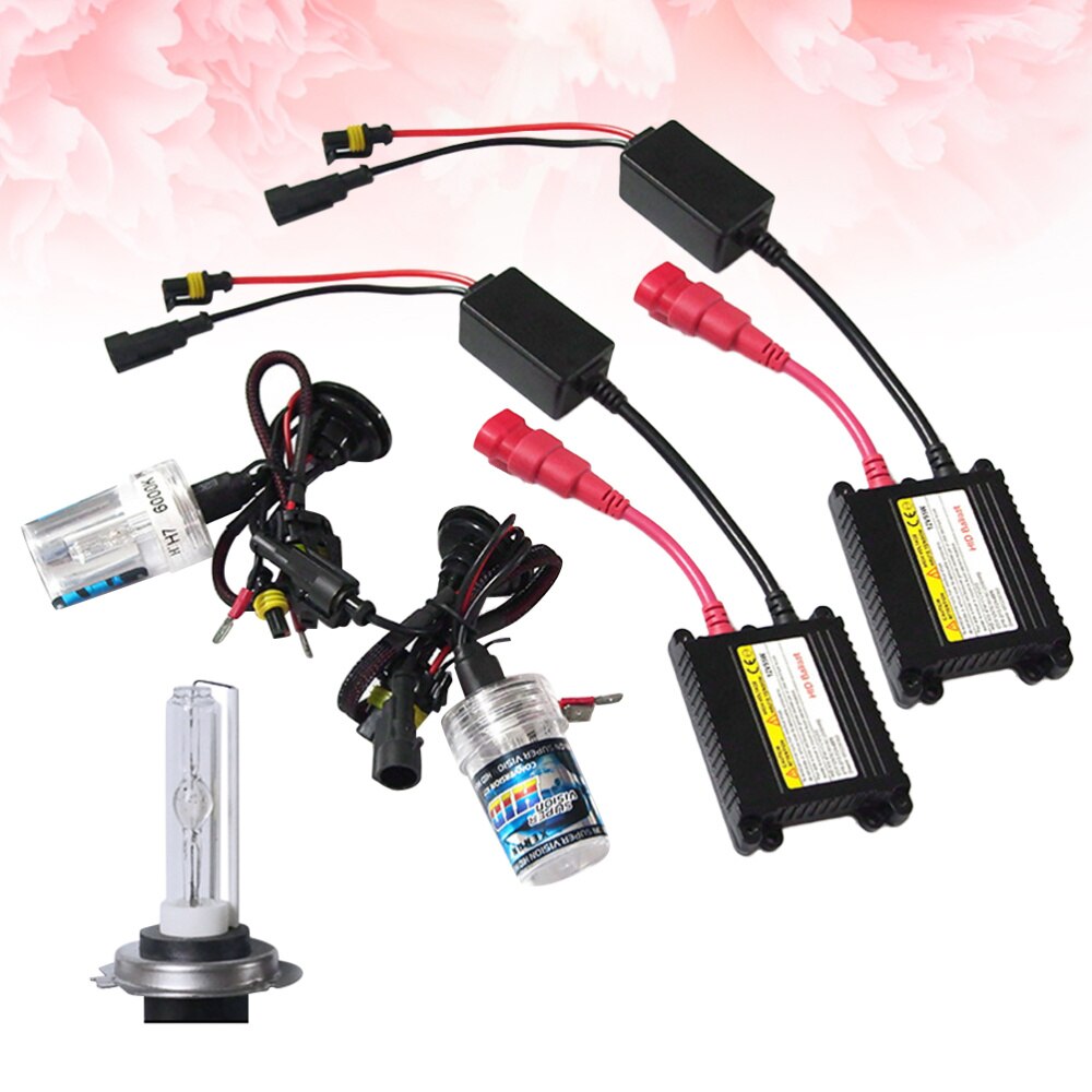 1 Set H7 55W Xenon HID Kit Metal Ceramic Base Xenon Bulb Lamp 6000K Digital Ballast for Car Headlight DC 12V