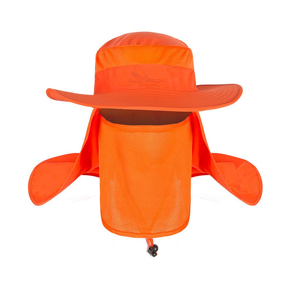 Fiskeri hat vandtæt uv beskyttelse solhætte udendørs hat fiskeri tøj til udendørs sportsfiskeri camping hinking: Orange