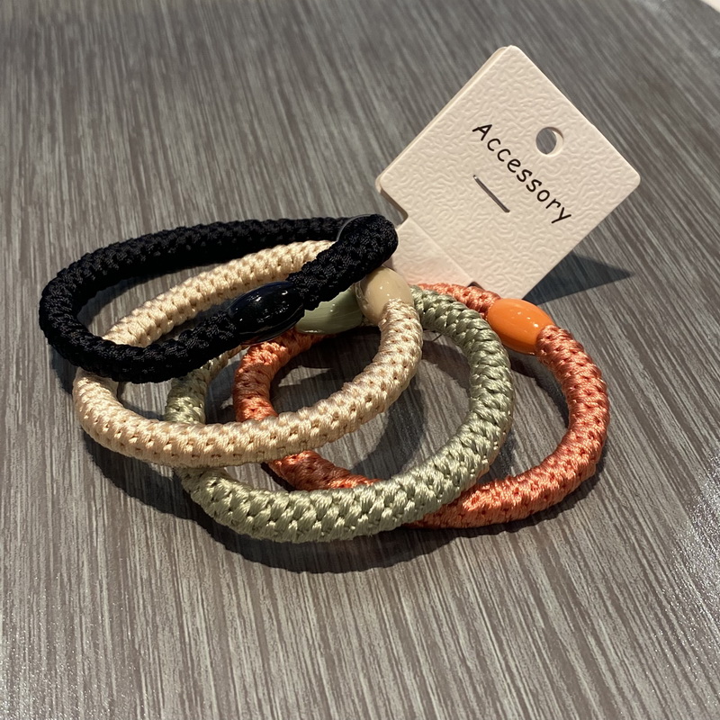 4 stks/set Vrouwen Hoge Elastiek haar elastiekjes Weave Rubberen Bandjes Voor Armbanden dames elastieken haarelastiek knekki haar elastiek Mode knekkies haar elastiek haarelastiekjes dames