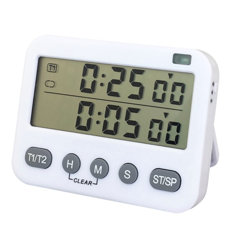 Dual Digitale Timer, koken Countdown Timers Kookwekker Timer W/Magnetische-Lcd Grote Cijfers Voor Workout Studie My17 21