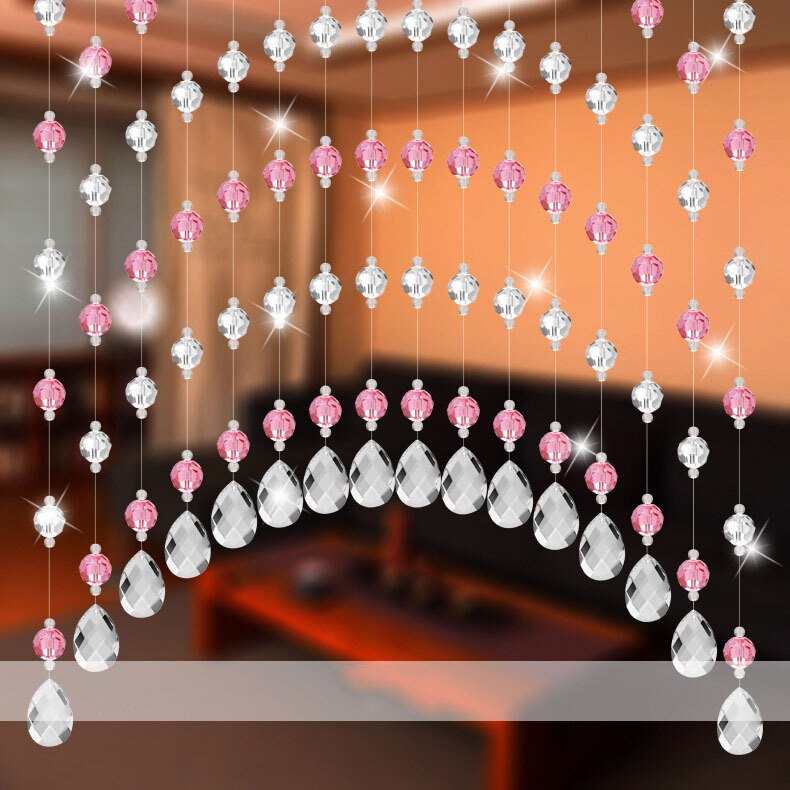Corde de perles de verre arylique | Rideau de suspendu à l'écran, perles de cristal 12 couleurs 20 mètres, décorations de fête à la maison