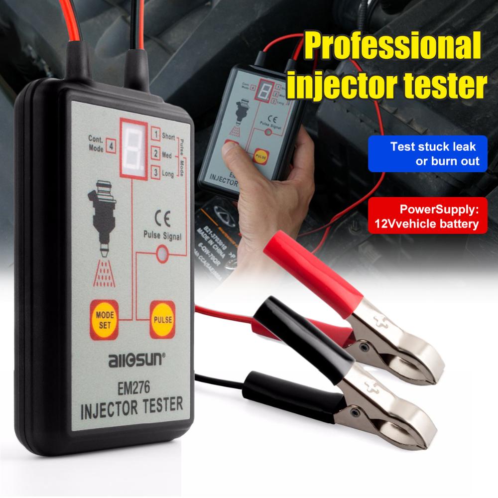 Em276 injektor tester 12v brændstof injektor 4 pluse modes tester kraftfuldt brændstof system scanningsværktøj  em276 bil tester