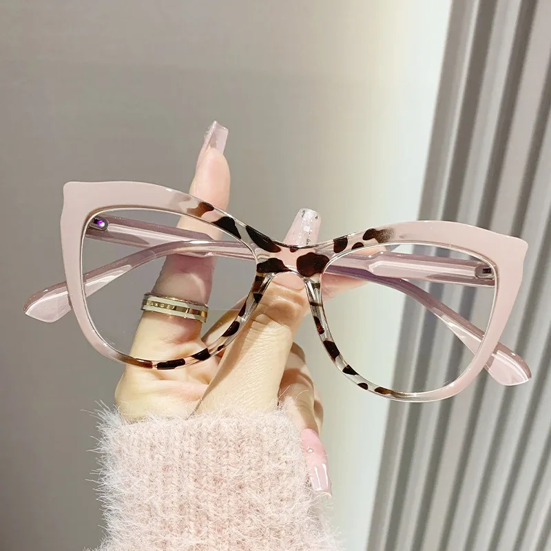 Cat Eye Glasses Frame Women Gradient Color Eyeglasses Anti Blue Light Glasses Computer Goggles Lentes Ópticos