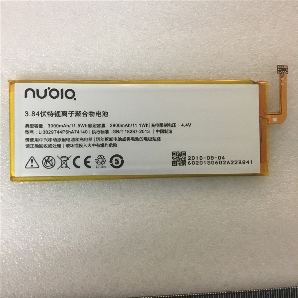 3,84 V 3000mAh Li3829T44P6hA74140 Für ZTE Nubia Z9 Mini NX510j NX511J NX512j NX518j Z9 MAX Z9 Plus Batterie