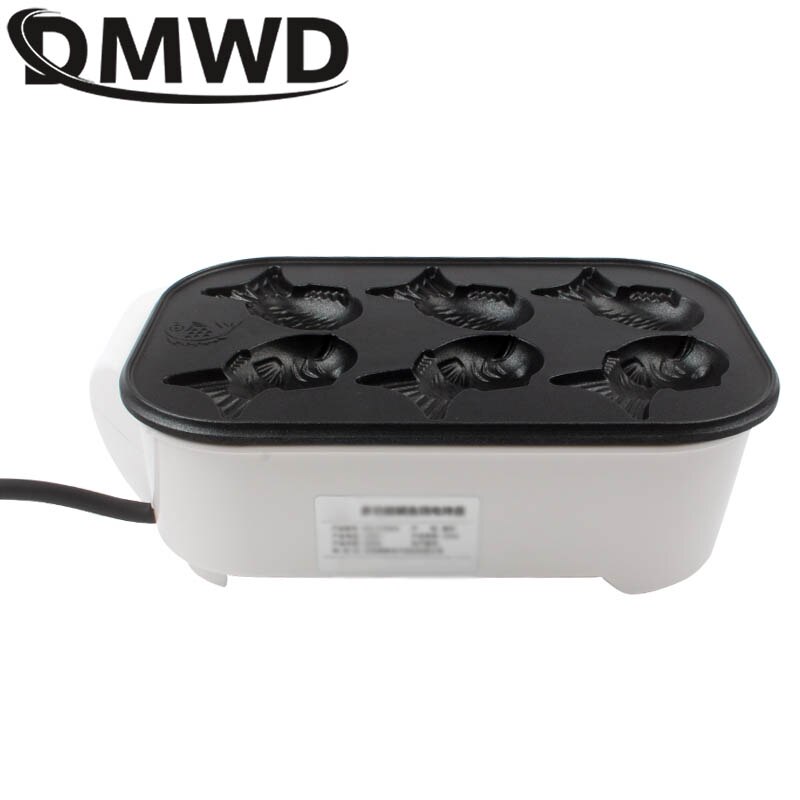 DMWD ośmiornica piłka producent elektryczna maszyna Taiyaki kiełbasa hot-dog jajka omlet grill japońnarty ryba kształt piec robić pieczenia blacha robić pieczenia ue