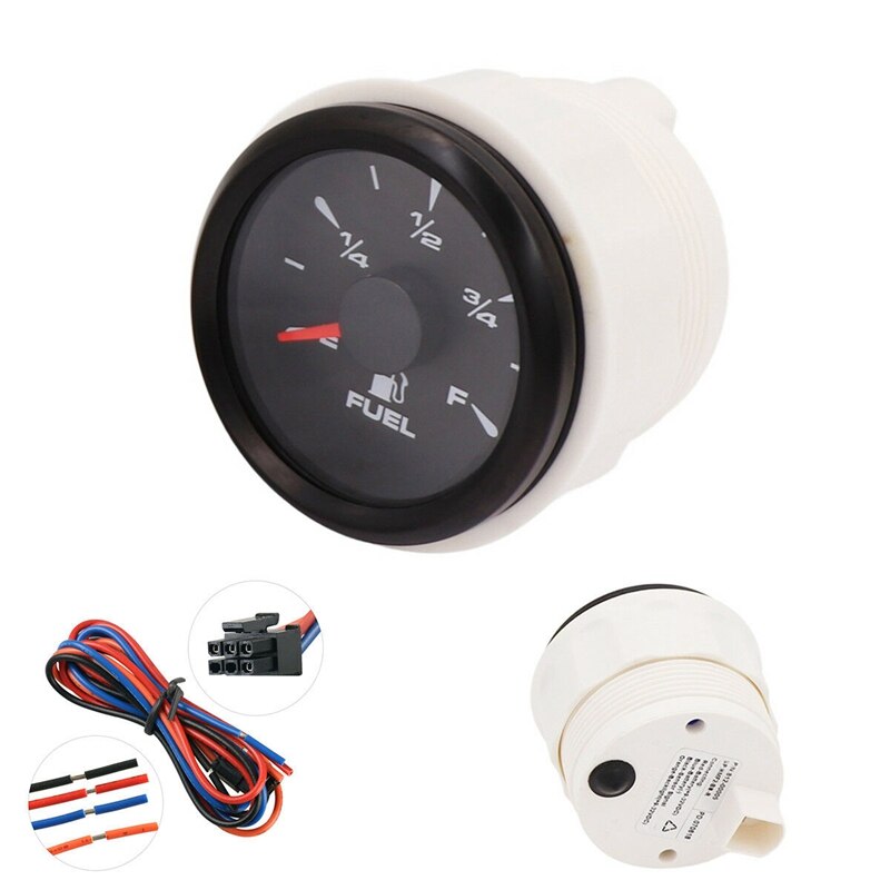 52MM Auto Tankanzeige 0-190 Ohm 240-33Ohm Wasserdichte Kraftstoff Ebene Anzeige mit 7 Farbe Hintergrundbeleuchtung Für Auto Lkw Motorrad