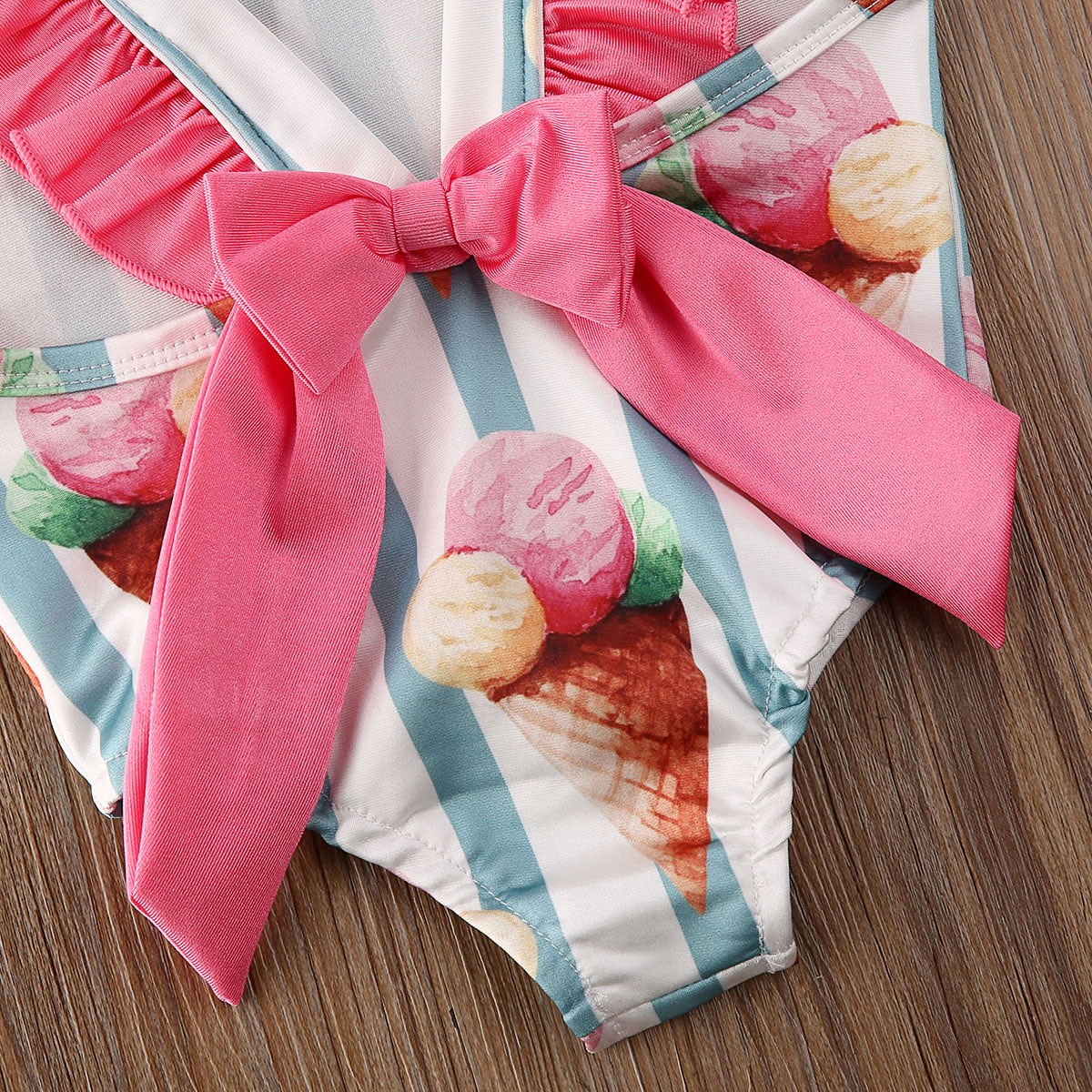 Kleinkind freundlicher Baby Mädchen Gestreiften Badeanzug Ein Stück Bikini Bademode Schwimmen Bikini Badeanzug