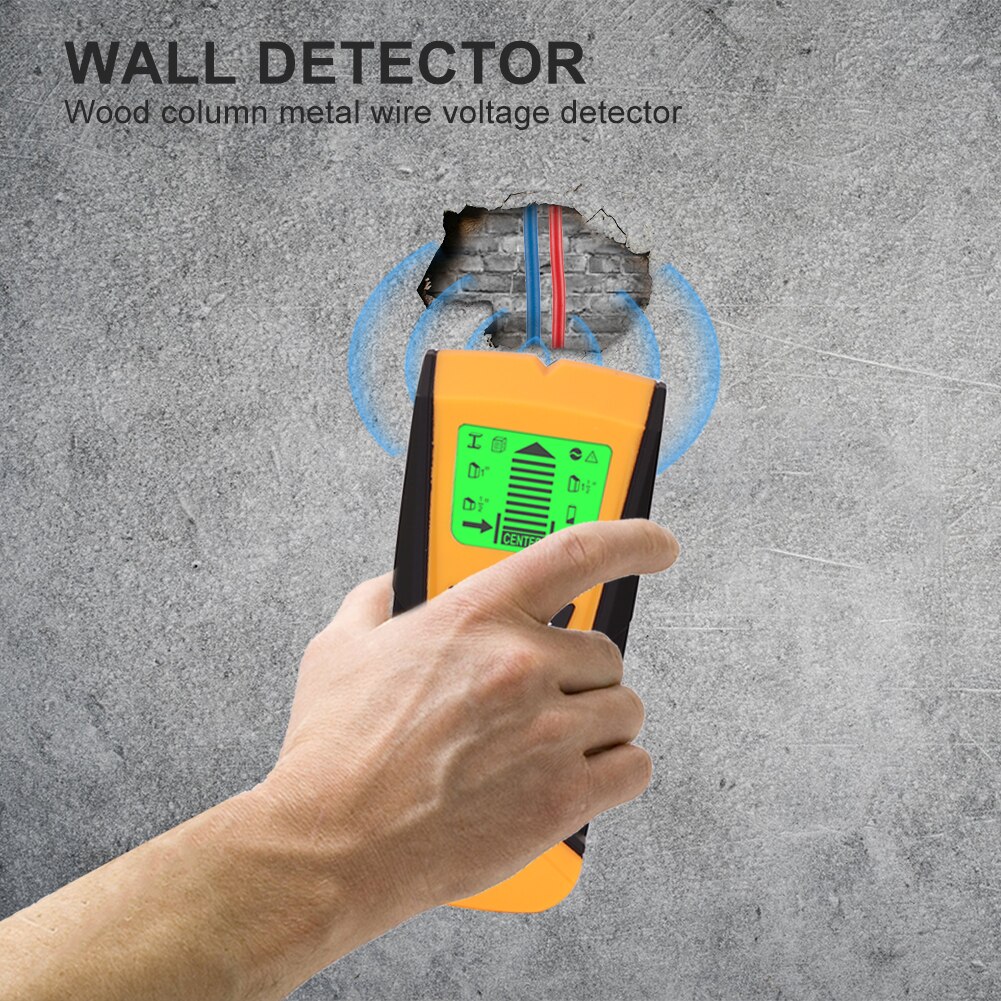 3 in 1 metaaldetectorzoeker, detector voor houten balken, wisselspanningsdetectie, detectie van spanningvoerende draden, wandscanner, wanddetector