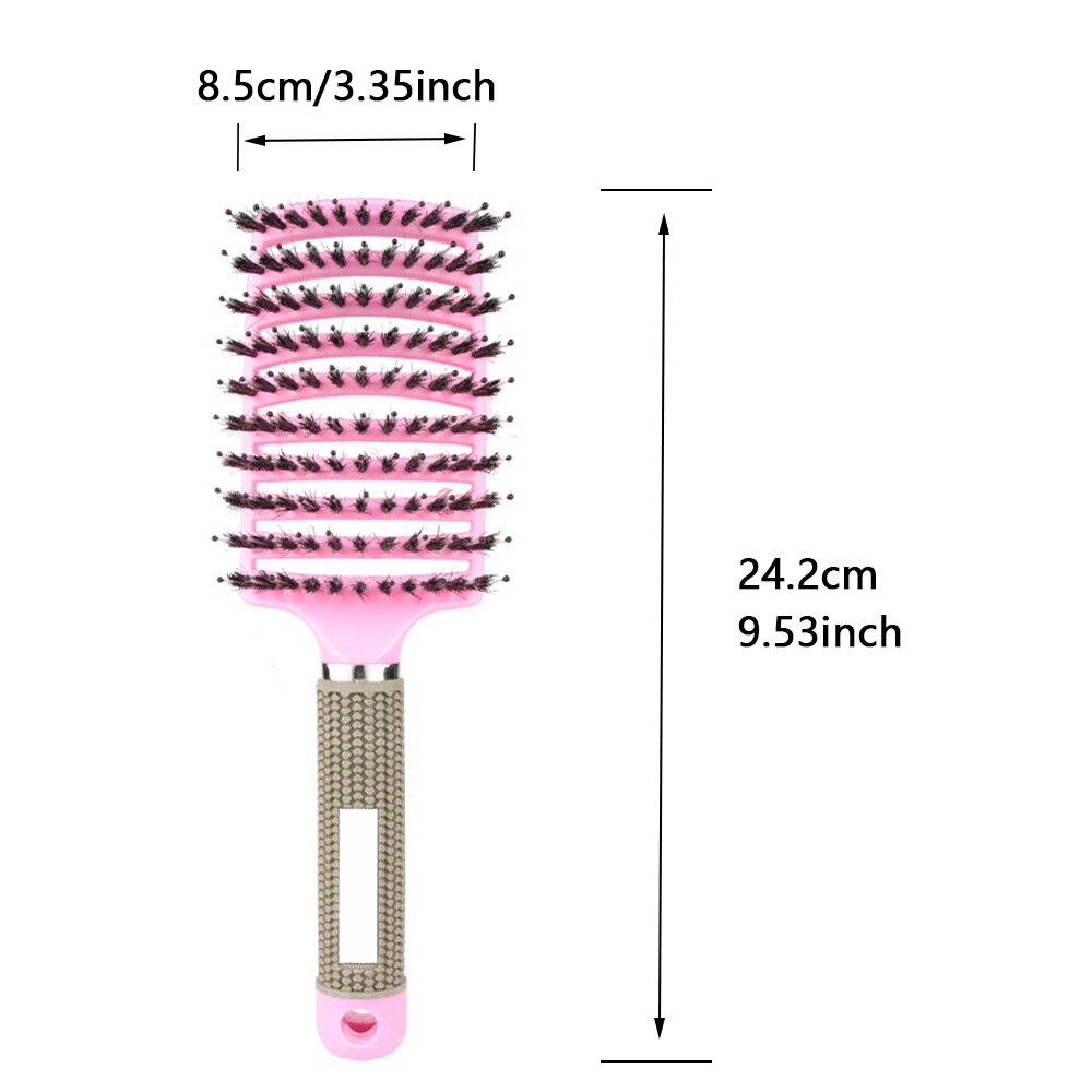 Peine cepillo de pelo Afro peines profesionales de peluquería peluca para reflejos cortes de pelo salón herramientas femeninas accesorios extensiones: pink