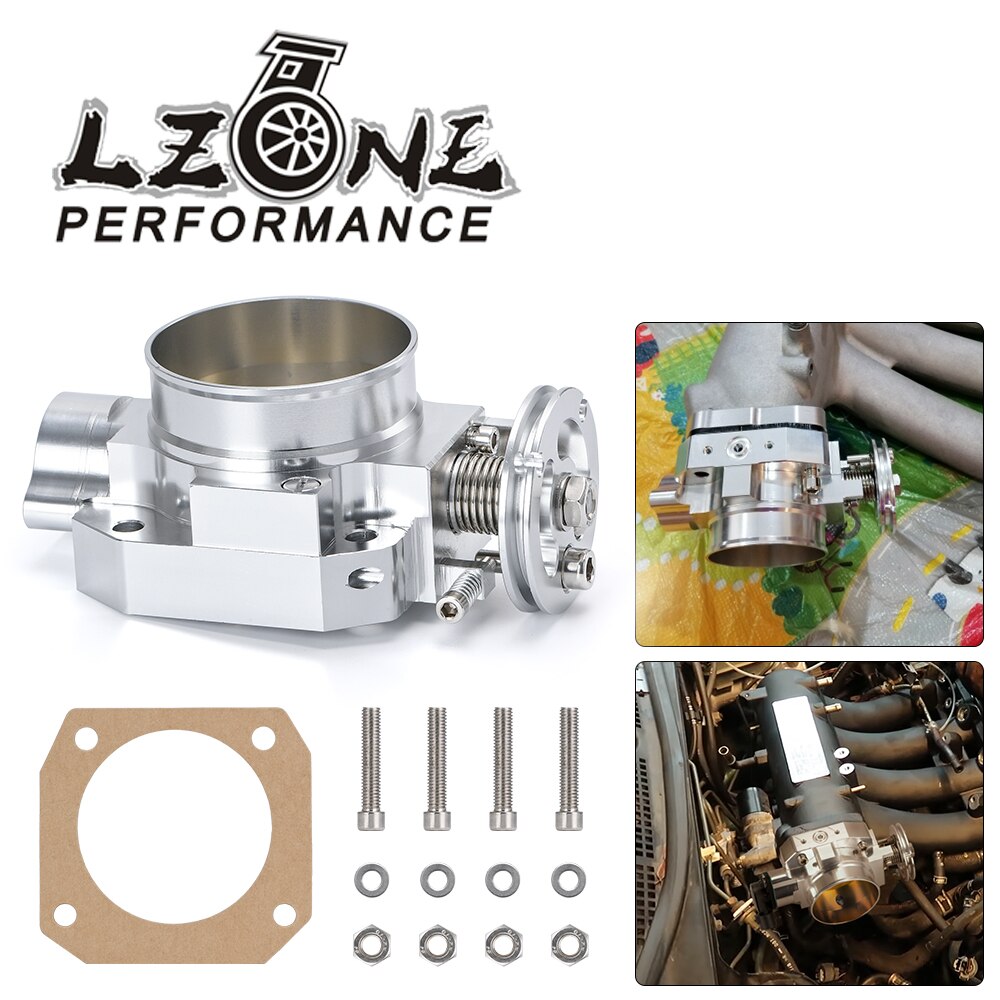 LZONE - Aluminum Silver Intake Manifold 70mm Throttle Body For Honda B16 B18 D16 F22 B20 D/B/H/F EG EK H22 JR6952