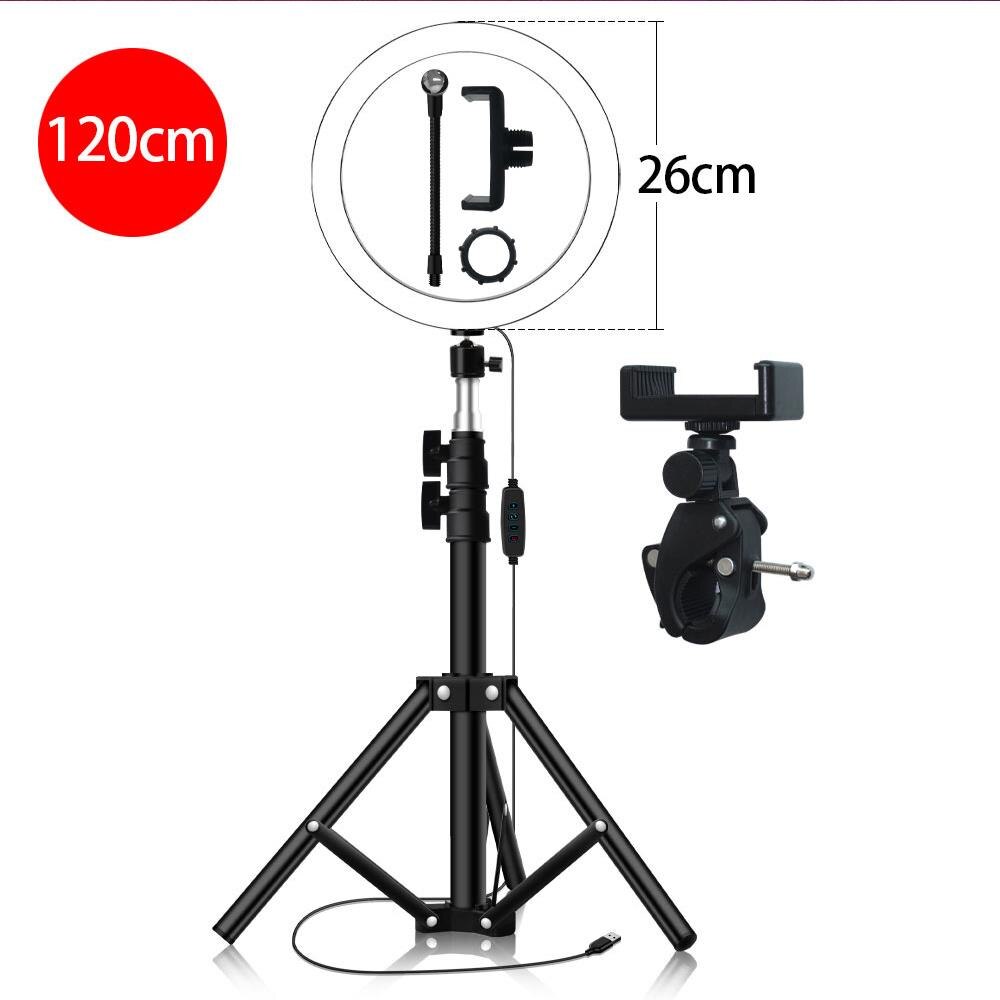 Anello di Luce portato video Lampada Della Luce W/Treppiede A tre Velocità Del Basamento Foto Sudio Selfie Fotografia Anello di Luce di Riempimento universale Dimmerabile