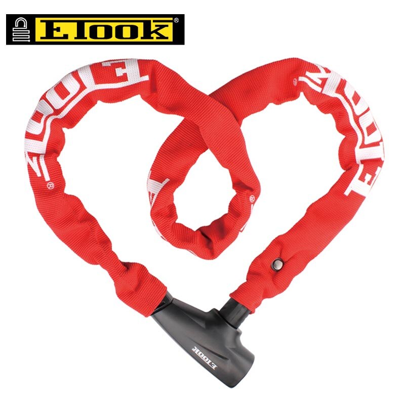 ETOOK 4 couleurs antivol vélo chaîne serrure vtt montagne vélo route clé serrure 1000mm acier Anti-perçage cyclisme accessoires
