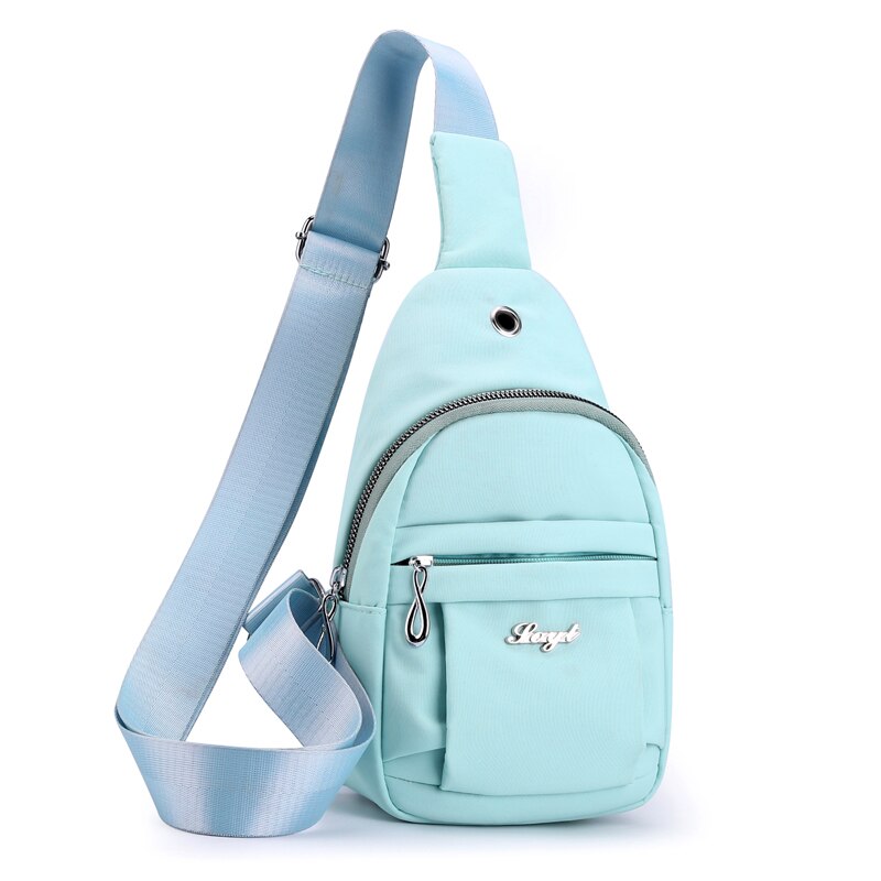 Running Portemonnee Mode Vrouwen Sport Borst Tas Portemonnee Telefoon Tas Riem Tas Kleine Mini Schouder Tas: light blue2