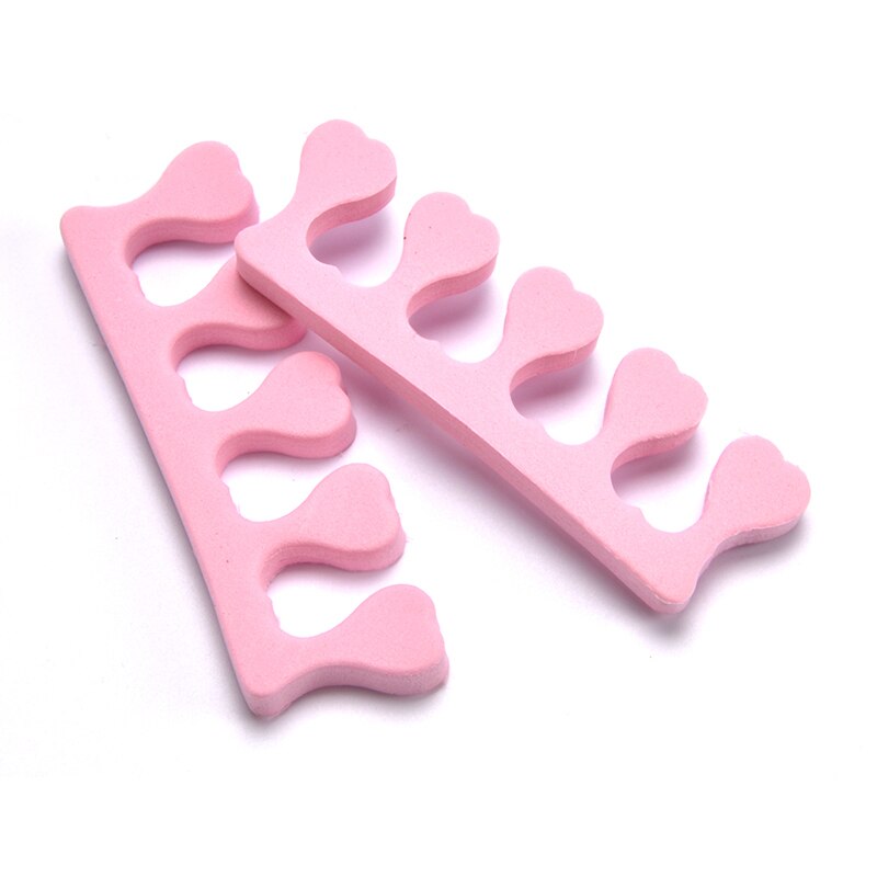 10 stk/pak pink finger splitter blød svamp nail art tæer separatorer negle gel uv værktøj polish manicure pedicure værktøj