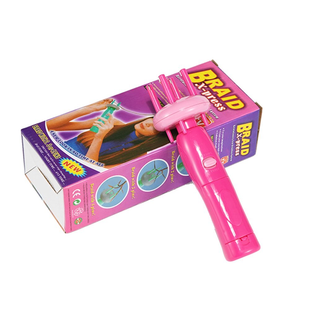 Women Portable Electric Automatic DIY Hairstyle Tool Braid Machine Hair Weave Rolling Tool Twist Braider Device Kit