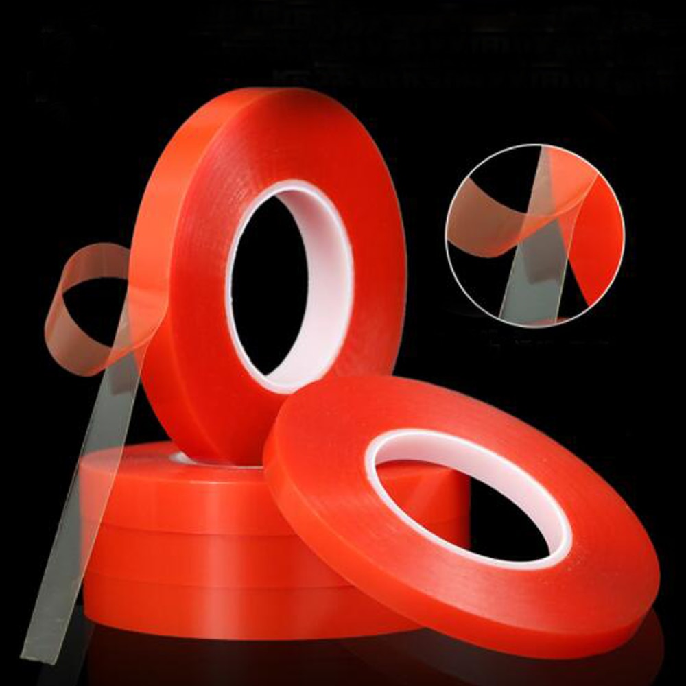 1mm-12mm For Phone Tablet LCD Screen Glass High Strength Adhesive PET Red Black Film Clear Double Side Tape Sticker No Trace