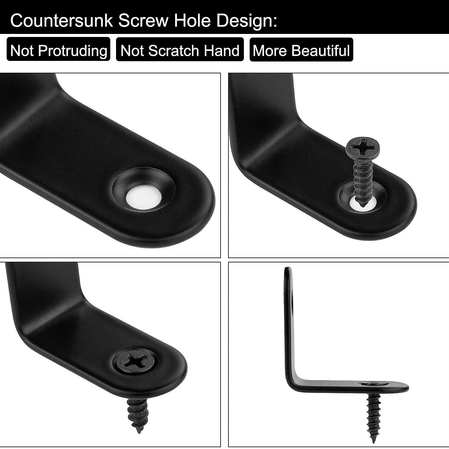 50Pcs Stainless Steel L Brackets Corner Braces for Shelves L Shape Right Angle Shelf Support Cabinet and Furniture