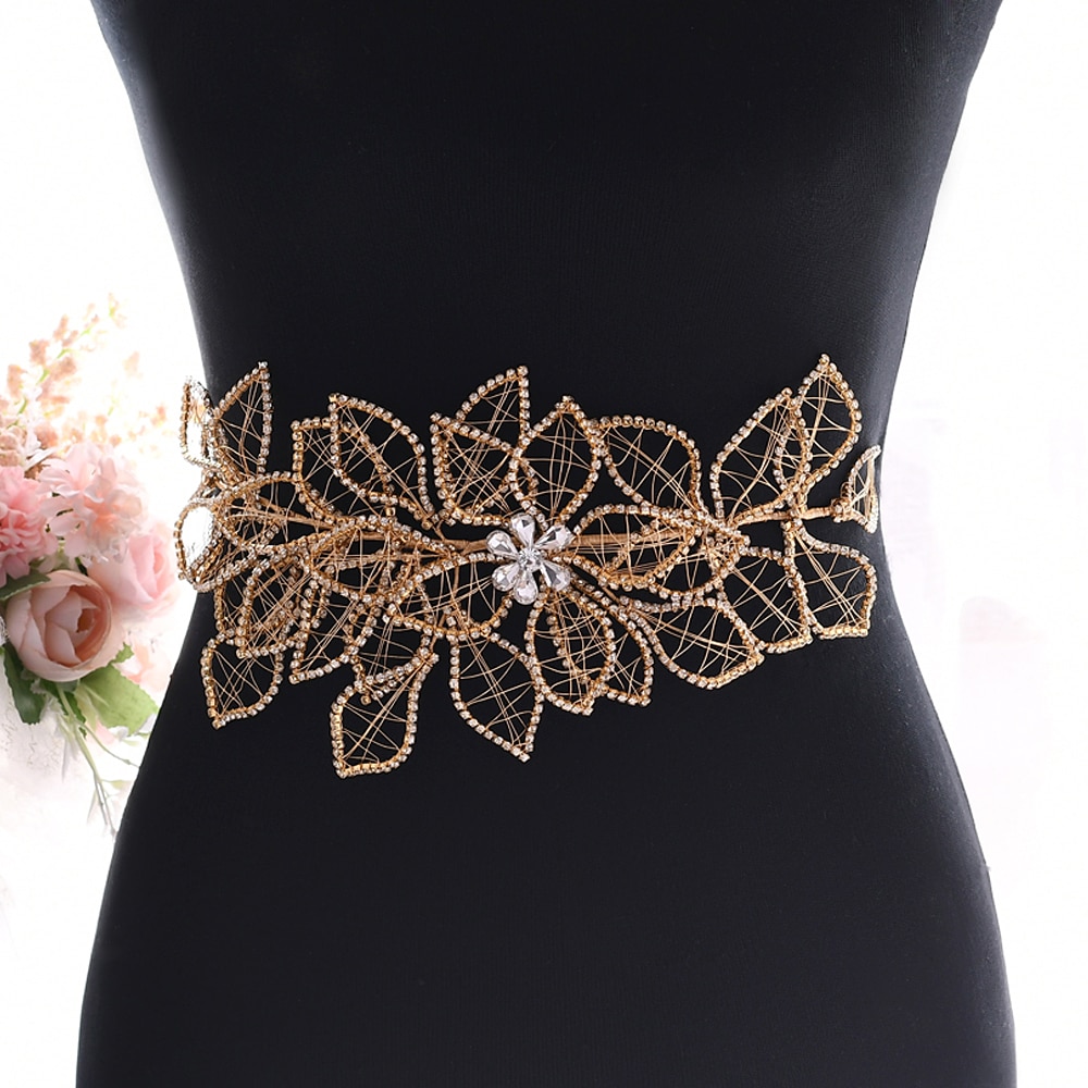 Trixy SH256-G ouro diamante cinto strass cinto cintilante para vestidos de casamento cinto champanhe ouro das mulheres ouro frisado cinto