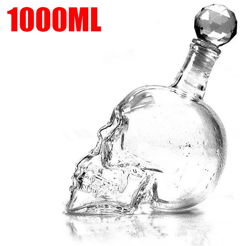 1000Ml High-End Creatieve Schedel Glas Whisky Wodka Wijn Kristallen Fles Geesten Kopjes Transparant Wijn Drinkbekers Bar thuis: 1000ML bottle
