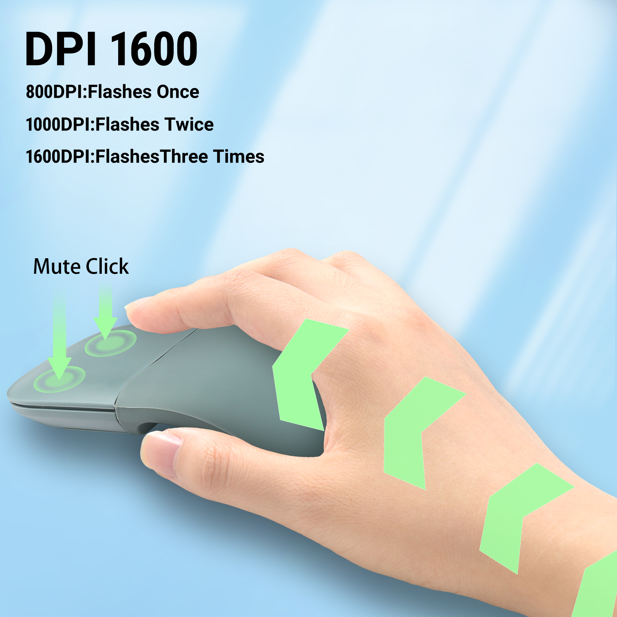 Trådløs bluetooth 4.0 -mus, 1600 dpi foldbar, buet touch-mus, foldbar, ultratynd, lydløs mus til surfacebook-bærbar computer, kontorbrug