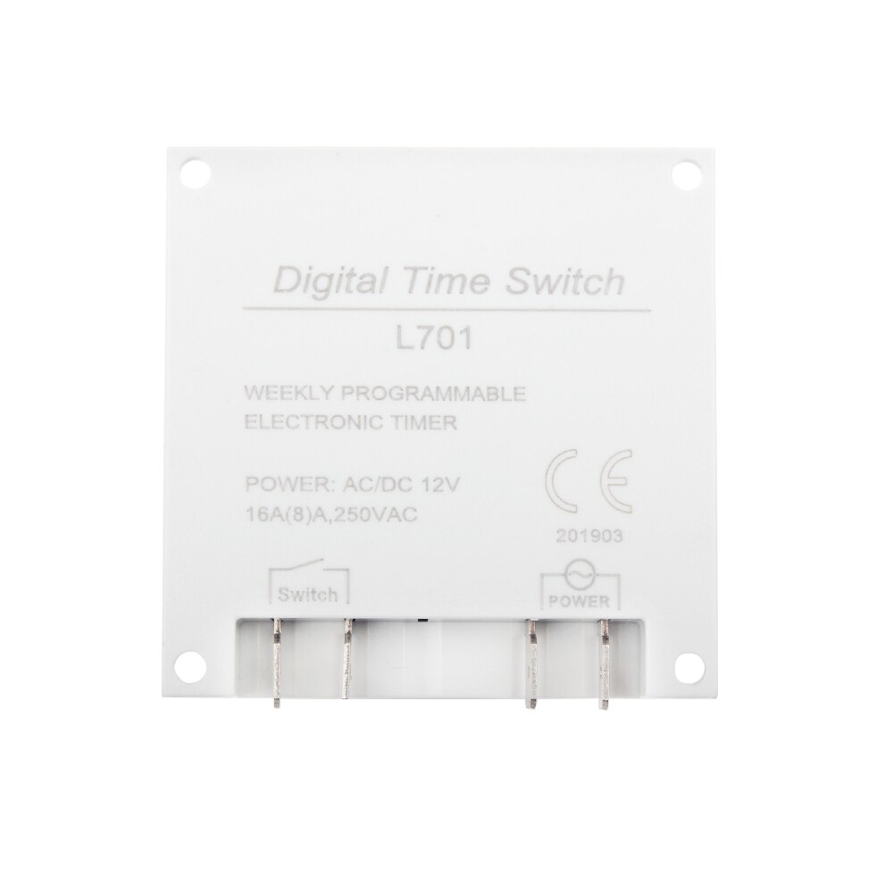 Nieuw Type L701 Ac 220V 230V 12V 110V 24V 16A Digitale Timer Controller 7 Dagen wekelijkse Programmeerbare Timer Schakelaar Minuten Teller