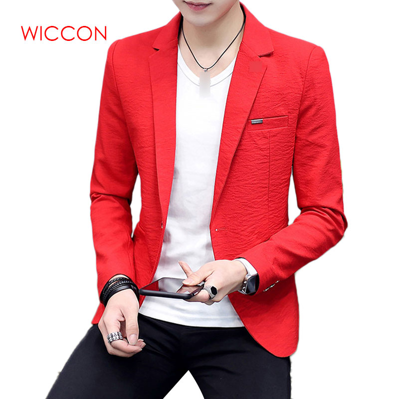 Blazer informal de color liso para hombre, con personalidad salvaje, fino y sólido, para primavera y verano