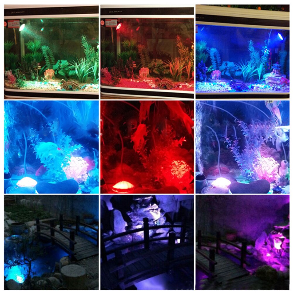 Fjernkontroll 4 stk 36 ledet rgb demning få øye på få øye på til undervannsbasseng fontene dekorative nattbelysning lampe undervannslys