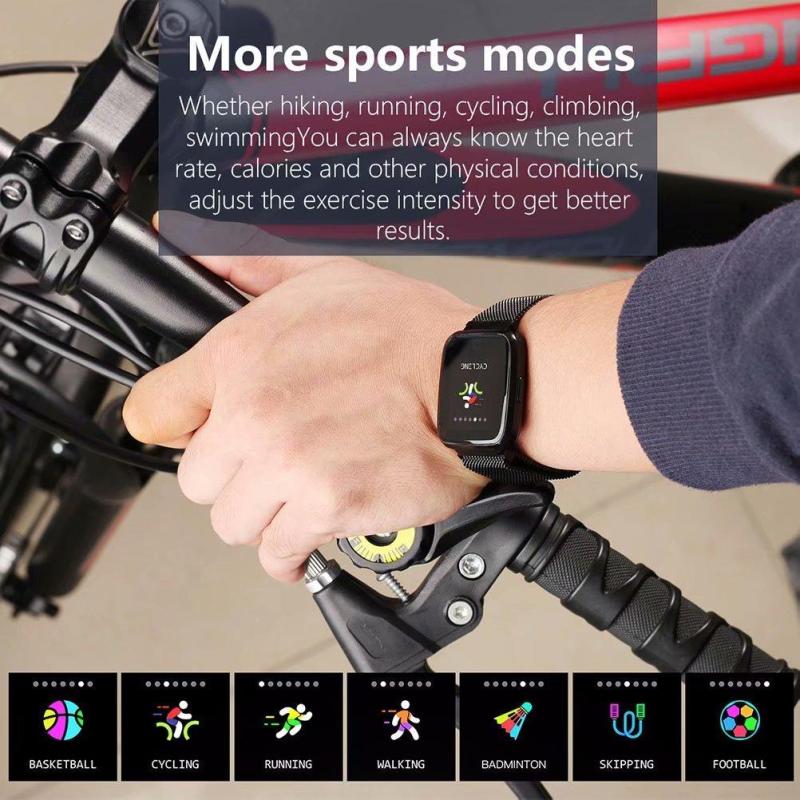 Großen Bildschirm Clever Uhr IP67 Wasserdichte 1,3 Zoll Gesundheit Überwachung Android IOS Clever Band mit Edelstahl Armbinde Y7