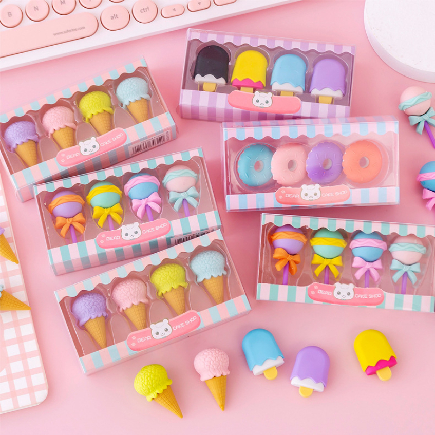 Gomme à Hamburger, Simulation de Dessert, , bande dessinée, mignon, papeterie,