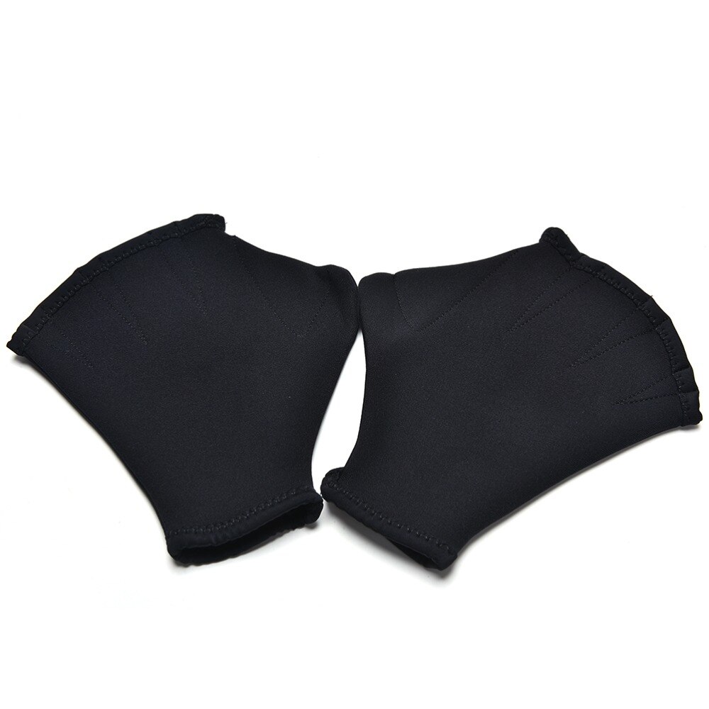 1Pair Surfing Webbed Gloves Swim Training Paddle Gloves Black Surfing Webbed Swim Diving Frog Fingerless Gloves