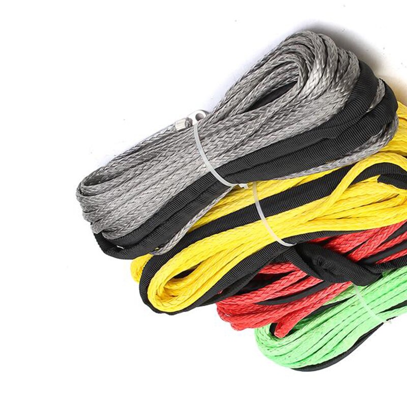Nylon Rope 5.5mm x15m Synthetic Fiber Winch Line Cable Rope 4x4 Off-road Vehicle Winch Rope Synthetic Rope 5500LBs