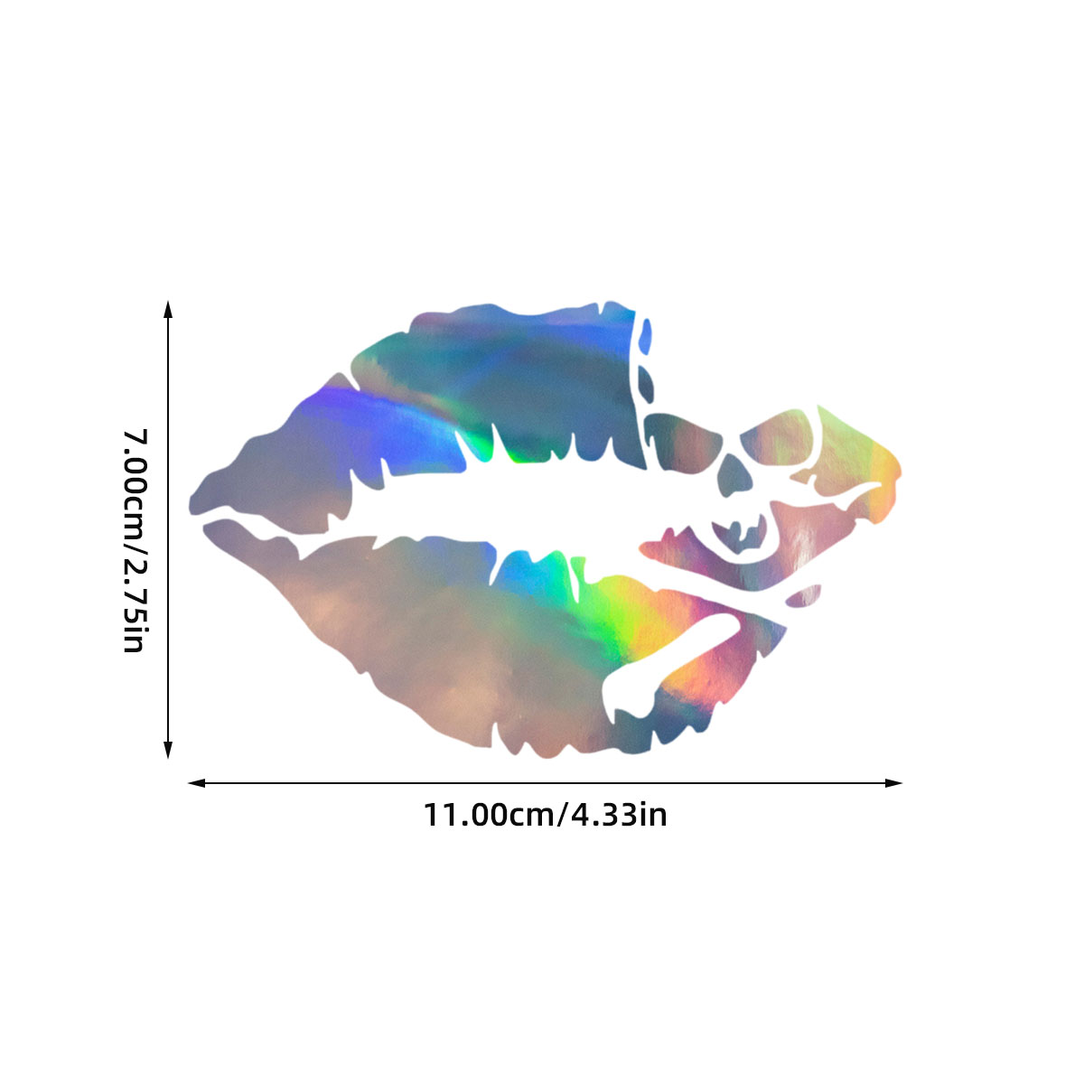 1/2x Autosticker Kiss Lips Waterdichte Motorfietsen Decors Bumper Achterruit Biker Helm Autosticker Vinyl Auto Sticker Accessoires: 4XL / Rood